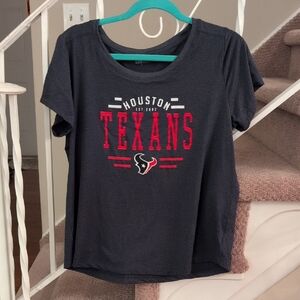 New Era NFL Houston Texans Super Soft Women's Cut Charcoal Tee Medium NWOT